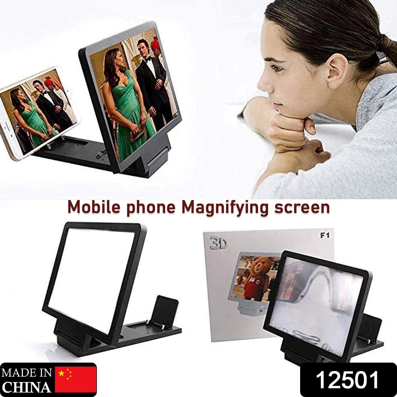 12501 3D Phone Screen Magnifier Video Screen Amplifier Expander Holder Bracket for Mobile Phone Screen Zoom Display (1 Pc) 12501 3D Phone Screen Magnifier Video Screen Amplifier Expander Holder Bracket for Mobile Phone Screen Zoom Display (1 Pc)